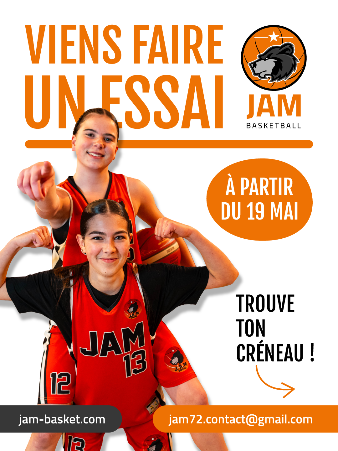 🏀 Viens faire un essai gratuit au JAM Basket !